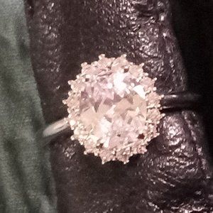 Beautiful CZ ring with halo